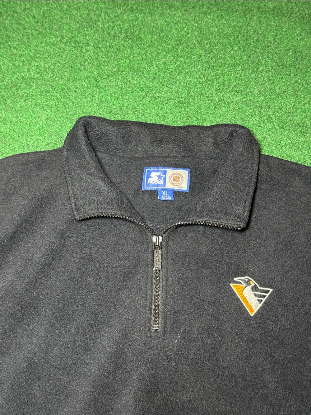 Vintage 90s Pittsburgh Penguins Pullover Fleece Sweatshirt, Starter Hockey (XL)